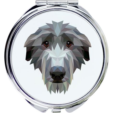 Schottischer Greyhound, Deerhound – Spiegel mit Foto und geometrischer Inschrift von Art-Dog (1/3)