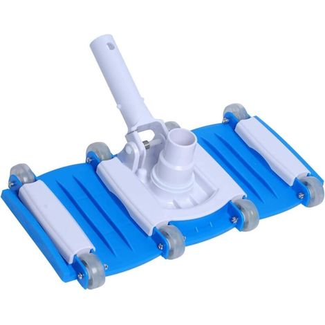 Poolreiniger, 14-Zoll-Staubsaugerbürste mit Rädern, flexibler Saugkopf mit Gewicht und Griff für Einbaupools von Poweka MUMU (1/4)
