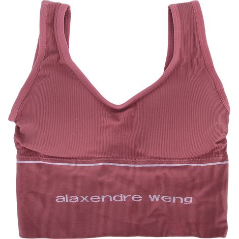 Soutien-gorge de sport sans fil rembourré pour femme - Confortable et respirant pour yoga et fitness (Rouge) (1/5)