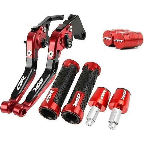 Kit de leviers de frein et d'embrayage pour Honda CBR 150R 250 300 500 2006-2024 (rouge)
