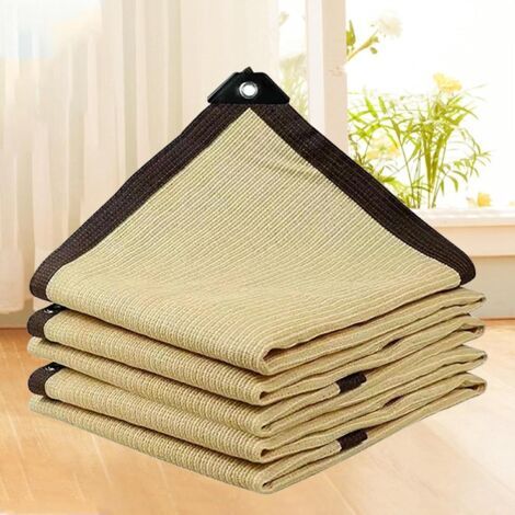 Filet Ombrage Couleur Sable Voile d'ombrage Serre Toile d'ombrage Ajourée 3x4 Beige avec œillets pour Tissu pour Pergola Filet Dombrage,beige-3x6m (1/5)