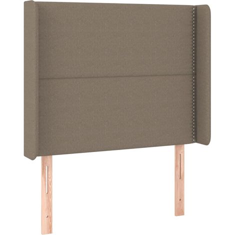 Maison Exclusive - Cabecero con orejas de tela gris taupe 93x16x1 (1/5)