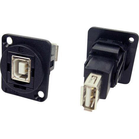 Adaptateur USB 2.0 type B femelle vers USB 2.0 type A femelle Cliff CP30207N 1 pc(s) Y625551 (1/3)