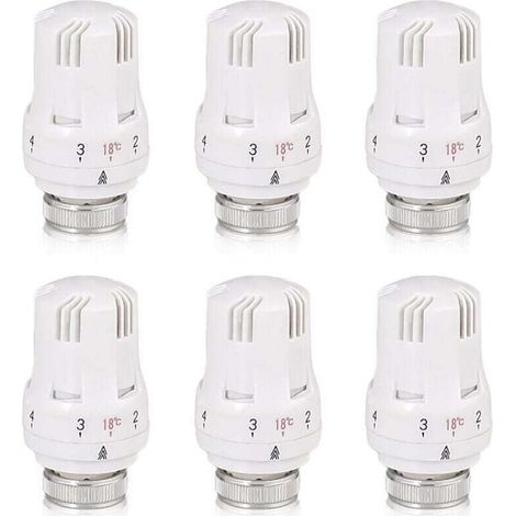 Thermostatic Radiator Valve - 6-pack, M30 x 1.5 for Home and Office (1/4)