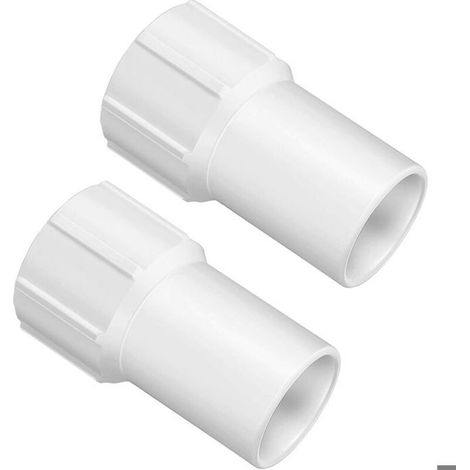 Deux manchons filetés 1-1/2 pouces pour tuyau aspiration piscine spiralé, raccorde tête aspiration à écumoire (1/4)