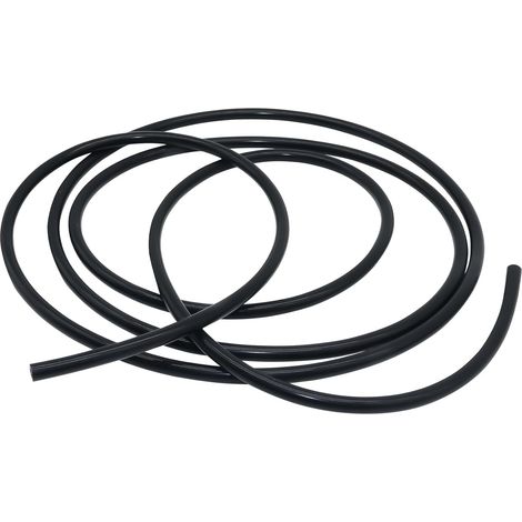 Tuyau flexible en silicone, diamètre intérieur 4 mm, diamètre extérieur 6 mm, tuyau en silicone noir de 3 m pour pompes et tuyaux d'air (1/5)