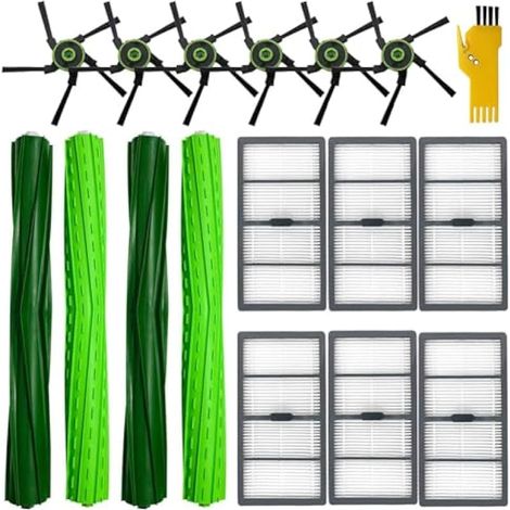 Juego de accesorios compatibles para aspiradoras robot iRobot Roomba s9+ (9550) S9 (9150), repuestos, 16 piezas: 2 juegos de cepillos giratorios, 6 filtros, 6 cepillos laterales. (1/5)