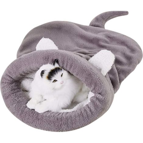 Sac de Couchage pour Chat en Molleton Doux, Dôme Lit de Chat Chaud et Lavable, Tapis Couverture pour Chat Chaton(5040cm) (1/3)