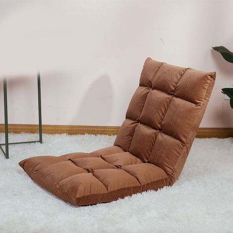 Decdeal Canapé pliable et réglable au sol, idéal pour jouer, dormir, se détendre, lire ou boire du café. (1/5)
