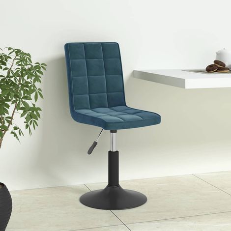 Esszimmerstühle 4 Stk. Drehbar Blau Samt (1/5)