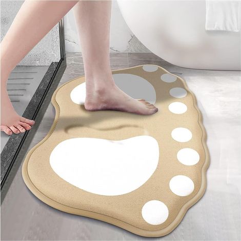 Tapis de Bain Antidérapant Motif Griffes de Chat 50x80 cm Super Absorbant Doux Lavable Machine Décoration Maison Contemporaine (1/4)