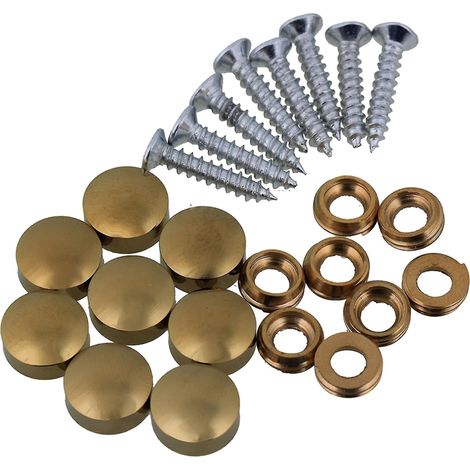 Lot de 8 clous à tête de vis en laiton doré de 10 mm pour miroir (1/4)