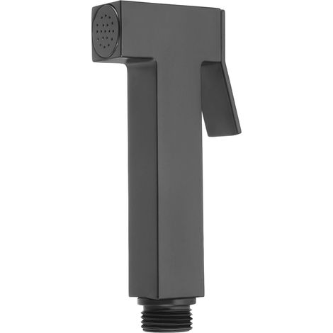 Pistolet de toilette portatif, ensemble pistolet de salle de bain en métal, contrôle de pression d'eau carré réglable