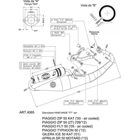 Pot d échappement Leovince pour Scooter Piaggio 50 ZIP Avant 2020