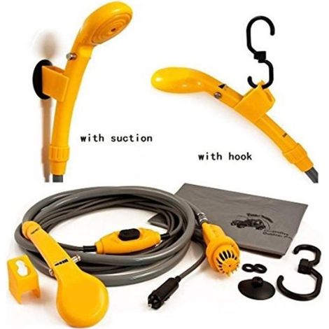Douche Portable - ADTOBAST - 35W - 12V - Pompe Immergée - Tuyau Flexible 2m (1/4)