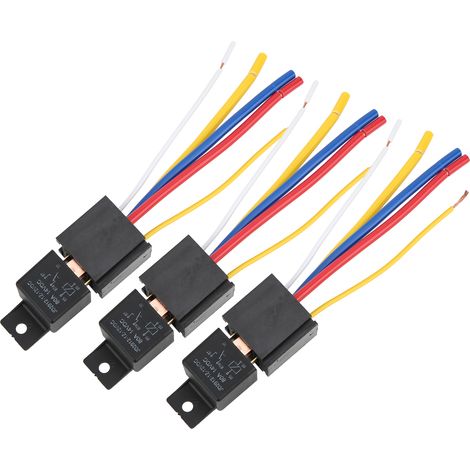 3 Stück DC12V 80A LED-Blinkerrelais, wasserdicht und stoßfest, 5-polig, für Kfz-Blinker (1/5)