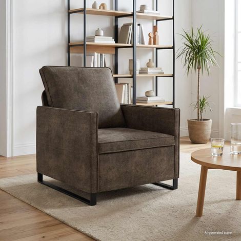 vidaXL Divano Singolo Grigio Scuro 70 x 81 x 82 cm (1/5)