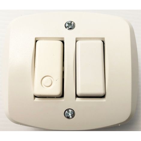 PULSANTE GENERICO + INTERRUTTORE AUTOPORTANTE IN ABS PER SCATOLA TONDA ME 3+8+9