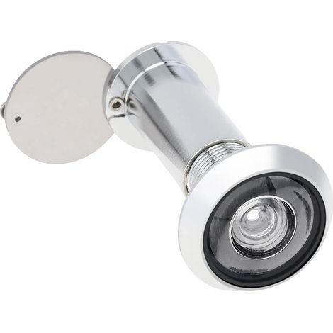 Ocular, ángulo de visión de 200 grados, construcción de aleación de zinc, color plata, 40-65 mm (1/2)