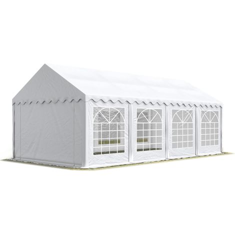 TOOLPORT Carpa para fiestas carpa de fiesta 3x9 m carpa de pabellón de jardín lona PVC 700 N en blanco impermeable