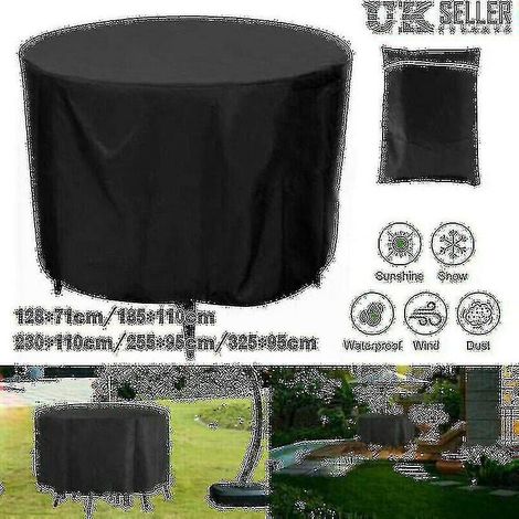 (128 x 71 cm) Ensemble table et chaises de jardin rond et imperméable avec housse en rotin, neuf [Livraison gratuite] (1/5)