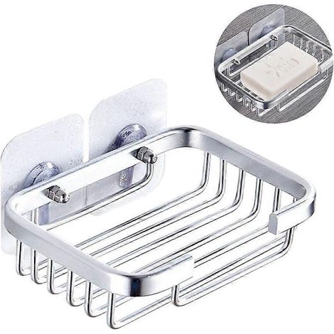 stuks zeepbakjes, zeepbakjes voor onder de douche, roestvrijstalen wandzeepbakjes voor badkamer en keuken - Sterke lijm, boren niet nodig (1/5)
