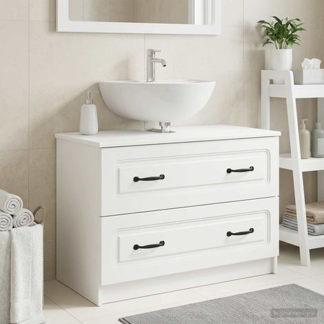vidaXL Armadio per Lavabo da Bagno UTRECHT Bianco 82 x 41 x 56 cm (1/5)