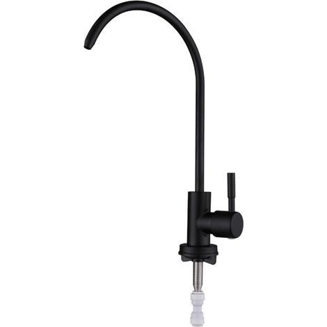 Robinet de filtre à eau de cuisine en acier inoxydable 100 % sans plomb,adapté à la plupart des systèmes d'osmose inverse ou de filtration d'eau, robinet d'eau potable d'évier de bar de cuisine (1/4)