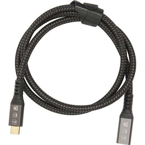 Câble USB-C mâle vers femelle de 80 cm (2,6 pi) UHD 8K à 60 Hz, charge de 100 W, débit de 40 Gbit/s, rallonge USB 4.0 compatible avec SSD et eGPU externes. (1/4)