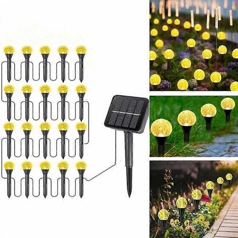 Lampe solaire décorative en forme de boule, pour jardin, terrasse, balcon, allées et aménagements paysagers extérieurs.-AquaForge (1/2)