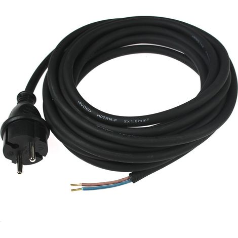 AS – Schwabe Trapani – Cavi di collegamento H05RN-F 2 x 1,0, 3 m, colore nero, 70532 (1/2)