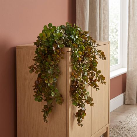 75cm Artificial Trailing Round Leaf Foliage Plant Autumn Green Bronze (1/5)