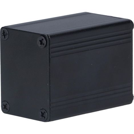 Boîtier aluminium étanche 30x38x50mm noir mat intégré pour projet DIY, coffret connexion 1 corps 2 panneaux 8 vis (1/5)