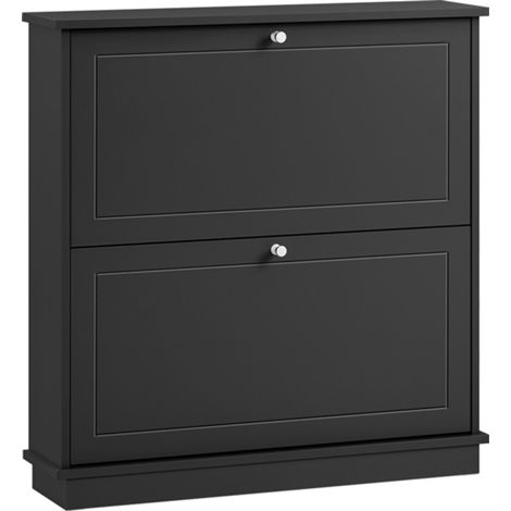 SoBuy 2 Flip-drawers Shoe Cabinet Shoe Rack Shoe Storage Cupboard Organizer Unit,FSR99-SCH