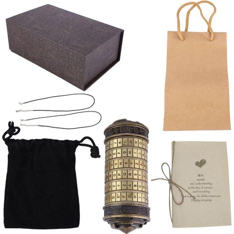 Buchstaben-Codeschloss mit Passwortfunktion, Metall, Geschenkbox, Valentinstag