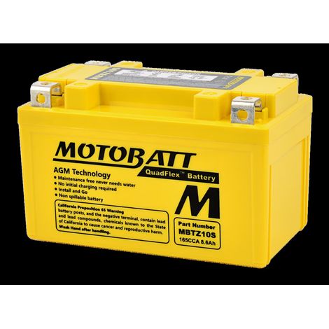 Batteria MotoBatt MBTZ10S YTZ10S 12V 8,6Ah AGM Precaricata Sigillata Compatta 151x87x95mm Senza Manutenzione (1/5)