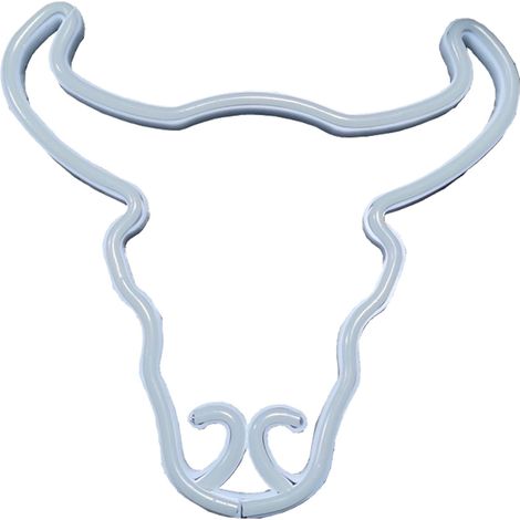 Tête De Taureau - Luminaire LED Néon Décoratif Pour Mur - 31 x 30,5 cm - Fonctionne Sur USB Ou Piles AA - Idéal Pour Chambre D'Enfant, Bar À Thème, Décoration Festive (1/5)