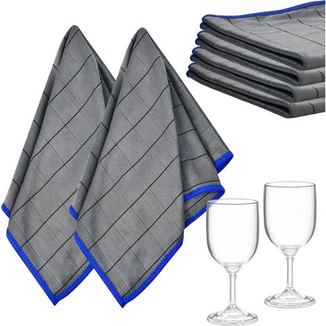 Lot de 4 chiffons de nettoyage pour vitres Chiffons en carbone 40 x 40 cm Chiffons en microfibre Chiffon pour vitres Chiffon en microfibre sans traces Chiffon de nettoyage pour vitres Chiffons en verr (1/5)