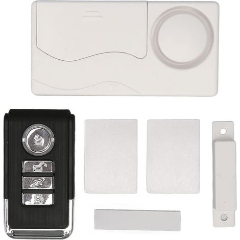 Alarme de porte sans fil polyvalente, 4 modes, 108 dB, alarme d'ouverture de fenêtre multifonctionnelle avec télécommande pour chambres, hôtels et garages. (1/5)