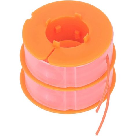 Jeffergarden 2pcs Ligne de Bobine de Débroussailleuse, Ligne de Bobine de Tondeuse à Gazon Remplacement D'accessoires de Tondeuse en Nylon Adaptés pour Bosch Art 30 Art 30FA(Orange) (1/4)