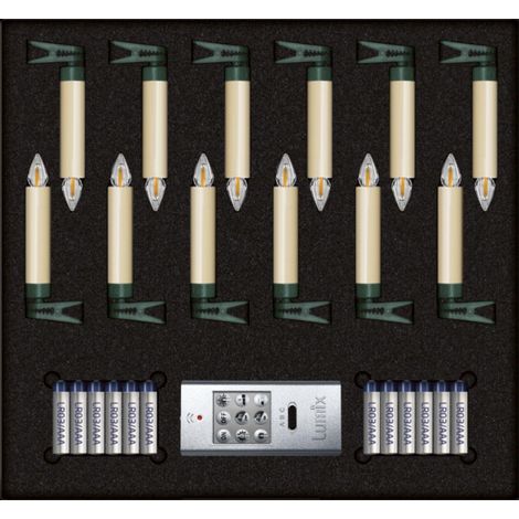 Krinner Bavaria Mini Flame eleganti candele decorative avorio