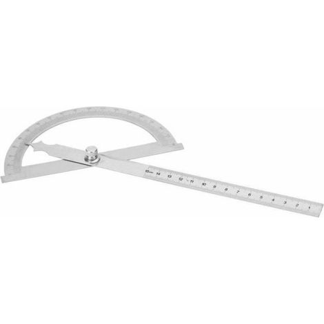 Rapporteur D'angle - Acier Inoxydable - 0 À 180 Degrés - Verrouillage Manuel - Écran Clair - 15 Cm (1/4)