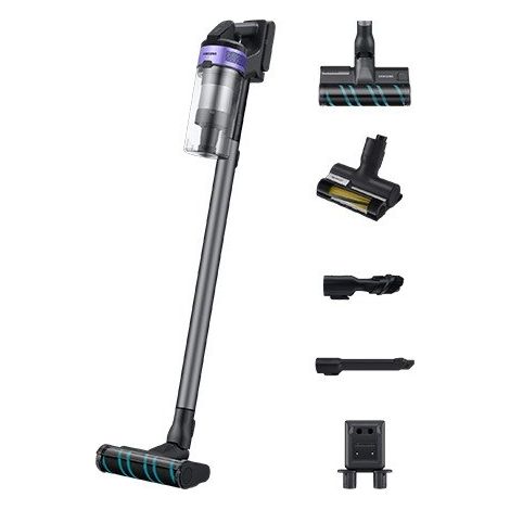 Aspirapolvere Verticale Samsung Jet 75E VS20B75AER4/WA 2-in-1, Senza Sacco, 550 W, Batteria Ricaricabile, Colore Blu Verde e Viola