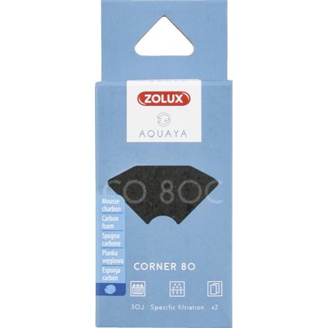 Filtre pour pompe corner 80, filtre CO 80 C mousse charbon x 2. pour aquarium. - zolux