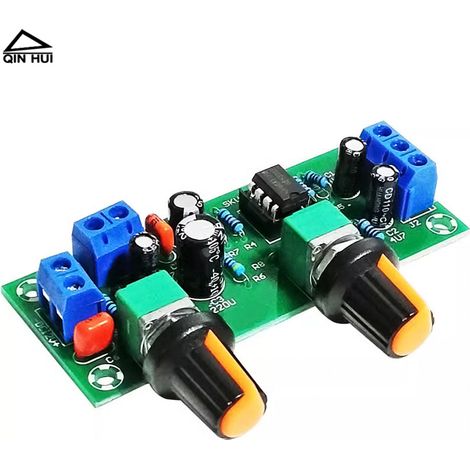 Subwoofer preamp board with single 10-24V power supply, low-pass filter board, preamp tone control board, finished preamp board (1/4)