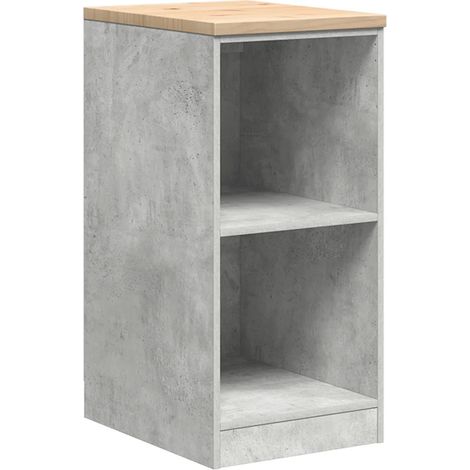 Armoire de rangement garage design pratique 40 x 51 x 85 cm en bois pin gris béton (1/5)