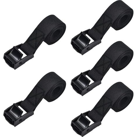 Set mit 5 kurzen 50 cm Spanngurten, verstellbare Spanngurte mit einer Tragfähigkeit von 250 kg, Spanngurte mit Edelstahlschnallen, Universalgurte für kleine (1/5)