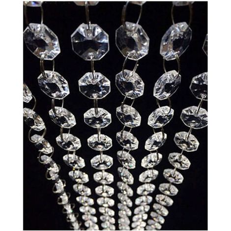 Guirlande De Perles En Acrylique - Chaîne De Suspension Pour Lustre - Décoration Festive Pour Arbre De Noël Centre De Table Manzanita Mariage Célébration - 1 M (1/5)