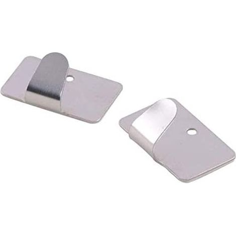 Gancio a Parete 2 Pezzi Fissaggio Adesivo appendino in Acciaio per Asciugamani canovacci da Cucina Bagno carico supportato 1 kg (1/2)