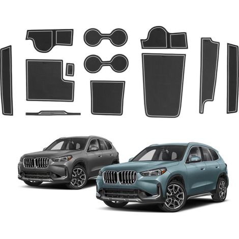 Antirutschmatten für BMW X1 U11 iX1 2023-2025 Mittelkonsole Getränkehalter Ablagefach Tür (1/5)